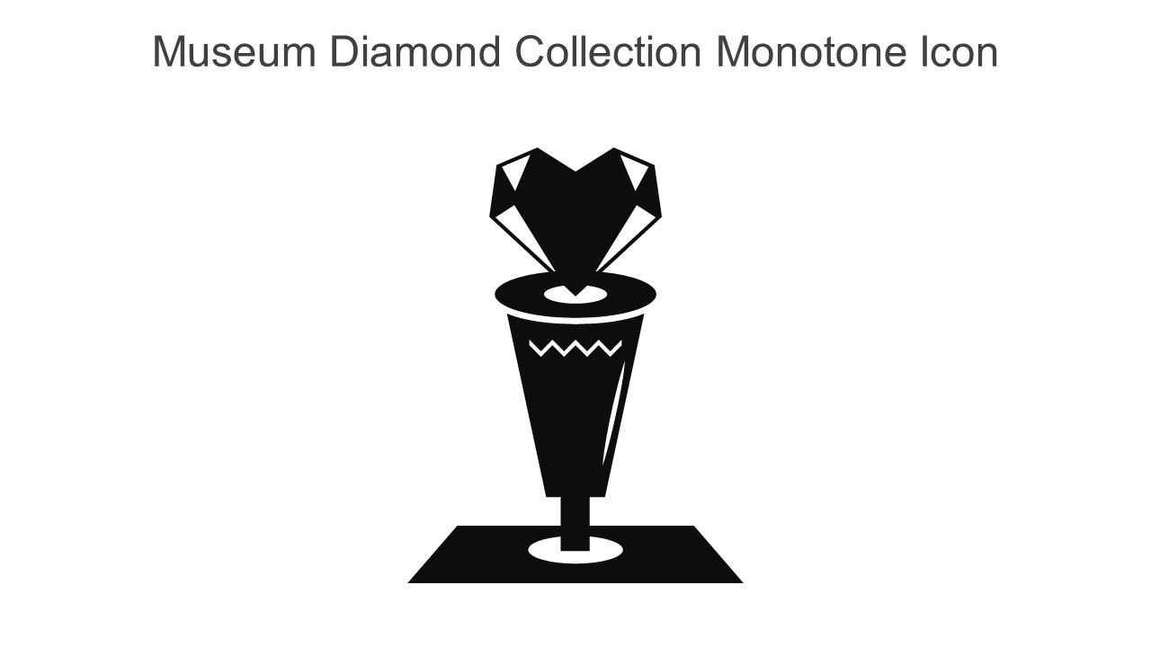 Museum Diamond Collection Monotone Icon In Powerpoint Pptx Png And Editable Eps Format