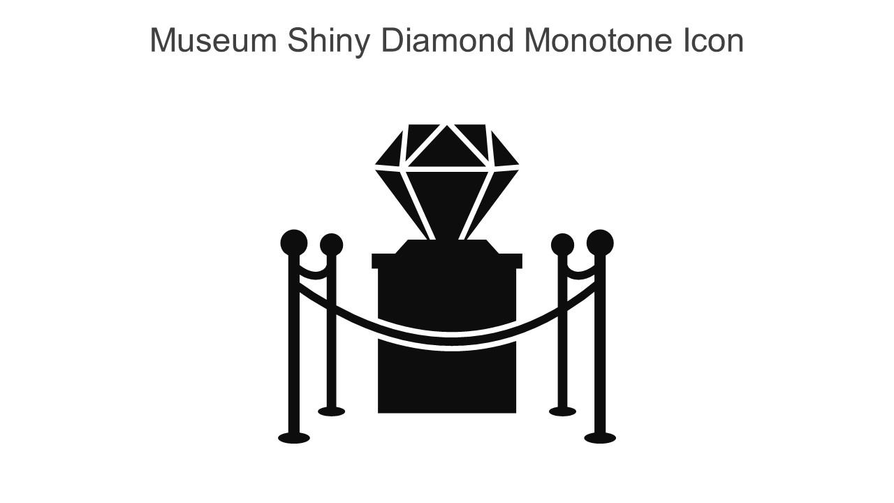 Museum Shiny Diamond Monotone Icon In Powerpoint Pptx Png And Editable Eps Format