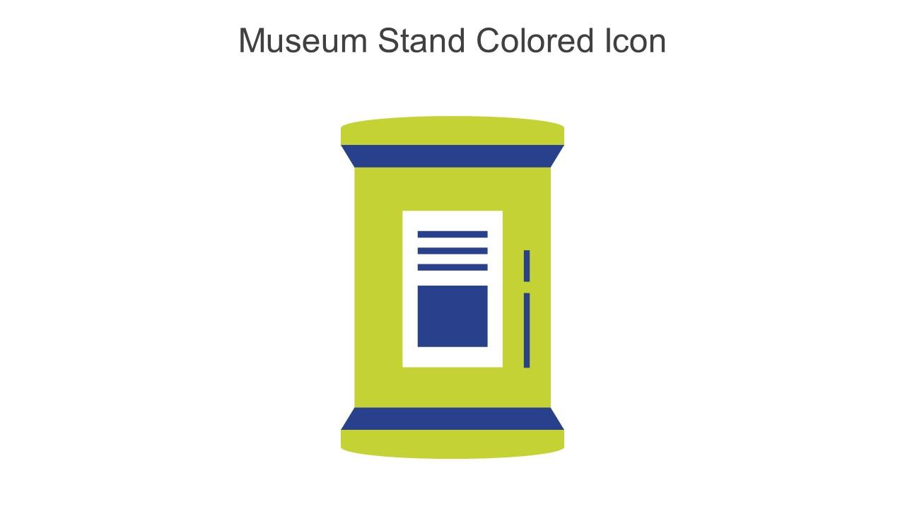 Museum Stand Colored Icon In Powerpoint Pptx Png And Editable Eps Format