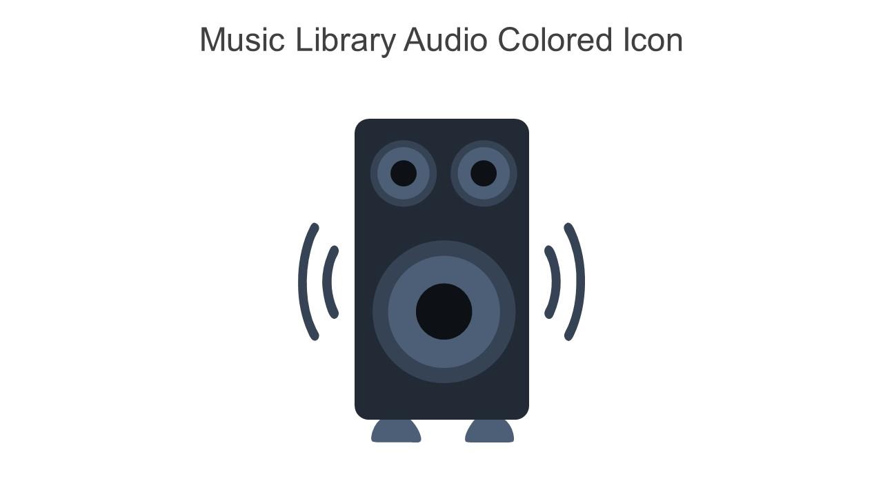 Music Library Audio Colored Icon In Powerpoint Pptx Png And Editable Eps Format