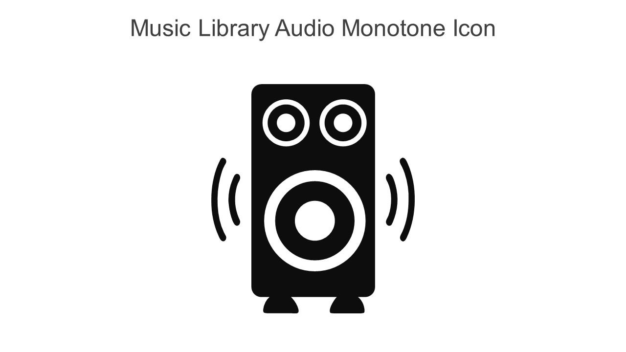 Music Library Audio Monotone Icon In Powerpoint Pptx Png And Editable Eps Format