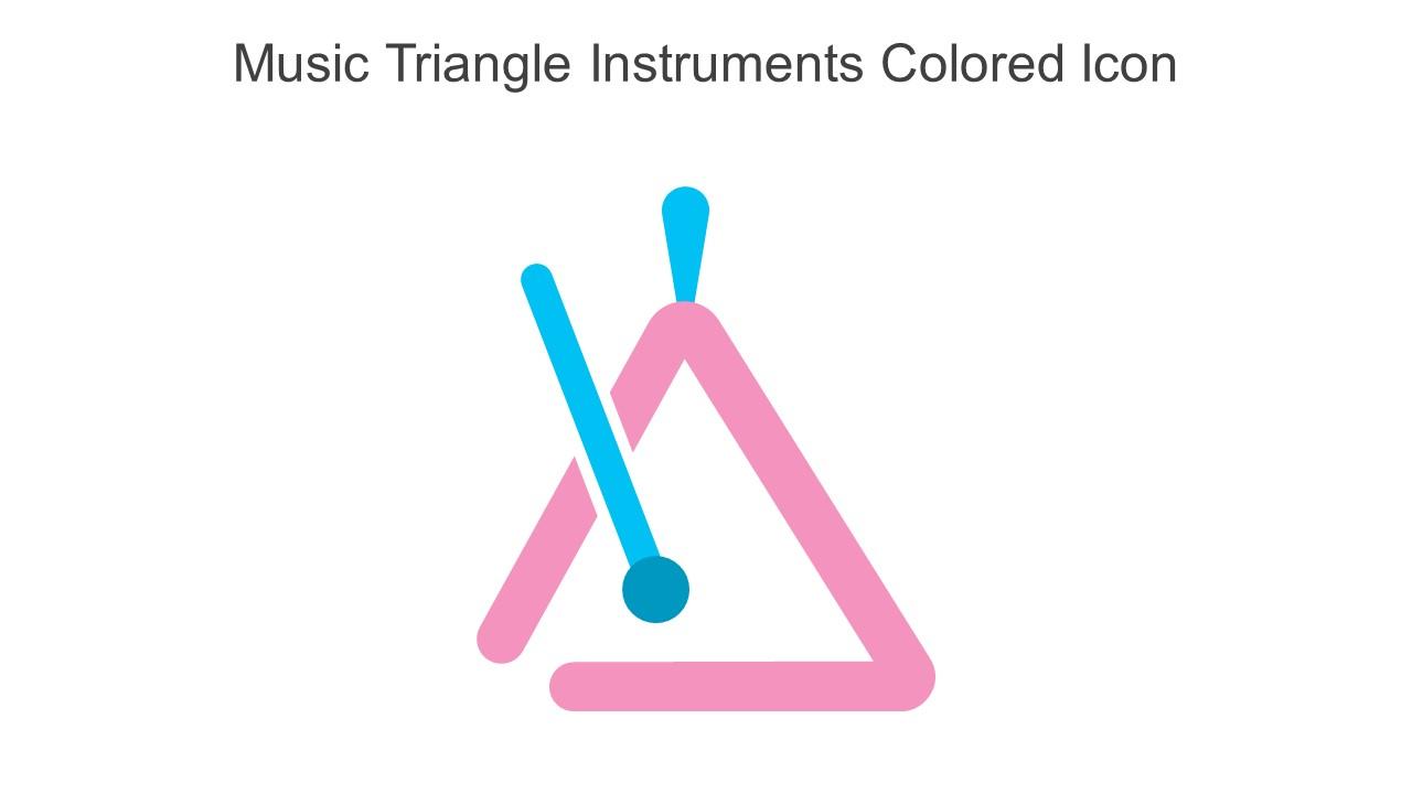 Music Triangle Instruments Colored Icon In Powerpoint Pptx Png And Editable Eps Format