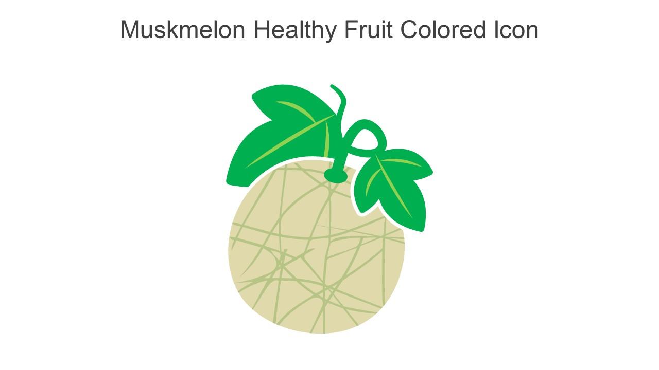 Muskmelon Healthy Fruit Colored Icon In Powerpoint Pptx Png And Editable Eps Format