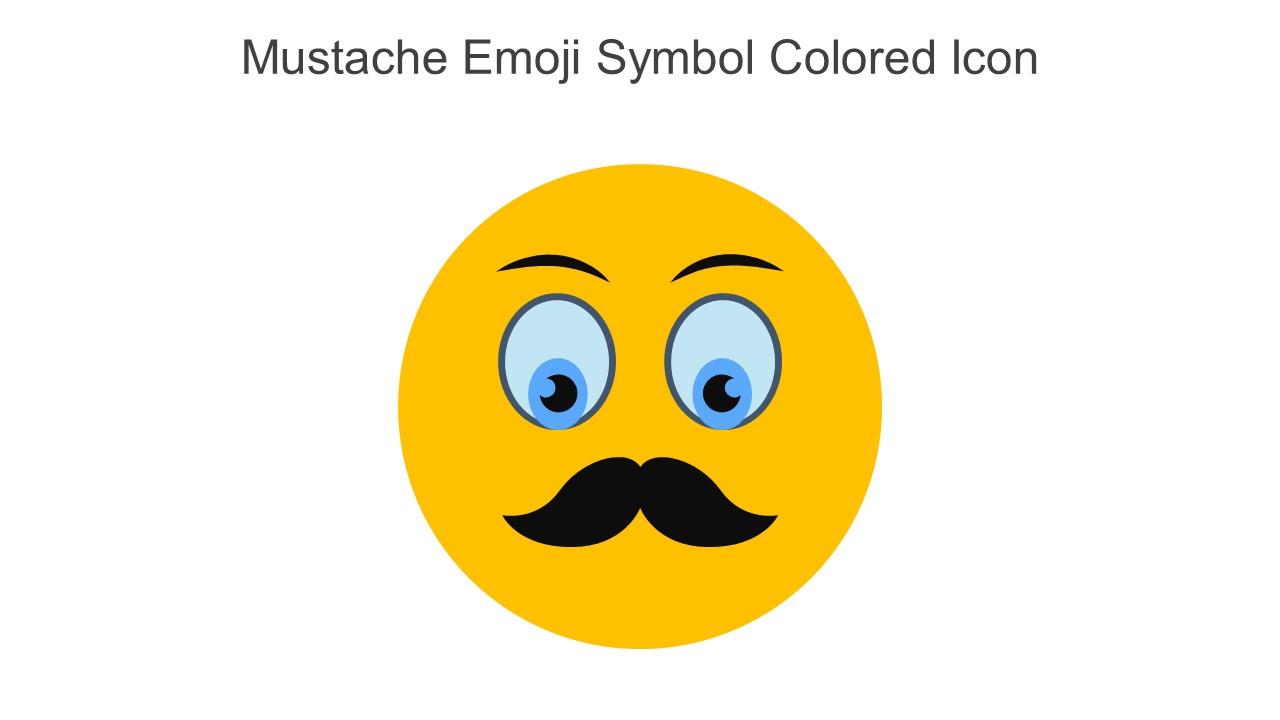 Mustache Emoji Symbol Colored Icon In Powerpoint Pptx Png And Editable Eps Format
