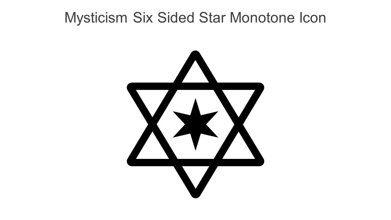 Mysticism Six Sided Star Monotone Icon In Powerpoint Pptx Png And Editable Eps Format