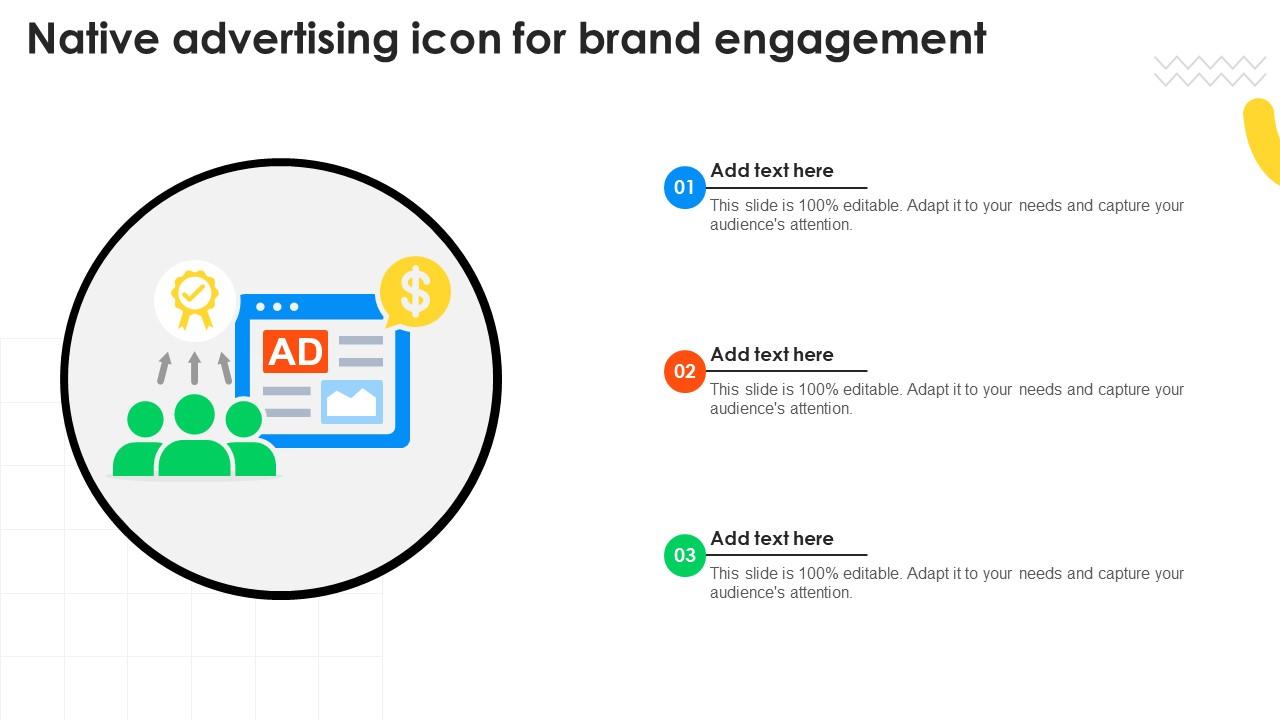 Native Advertising Icon For Brand Engagement