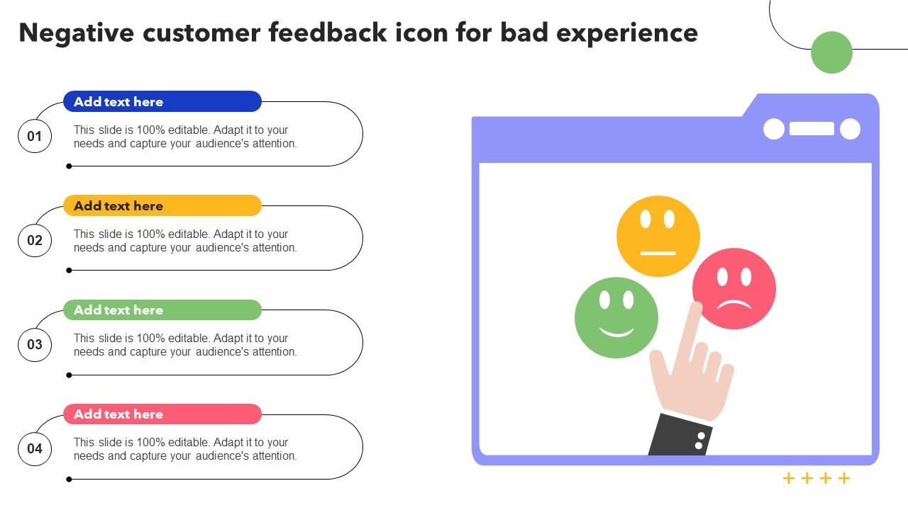Negative Customer Feedback Icon For Bad Experience