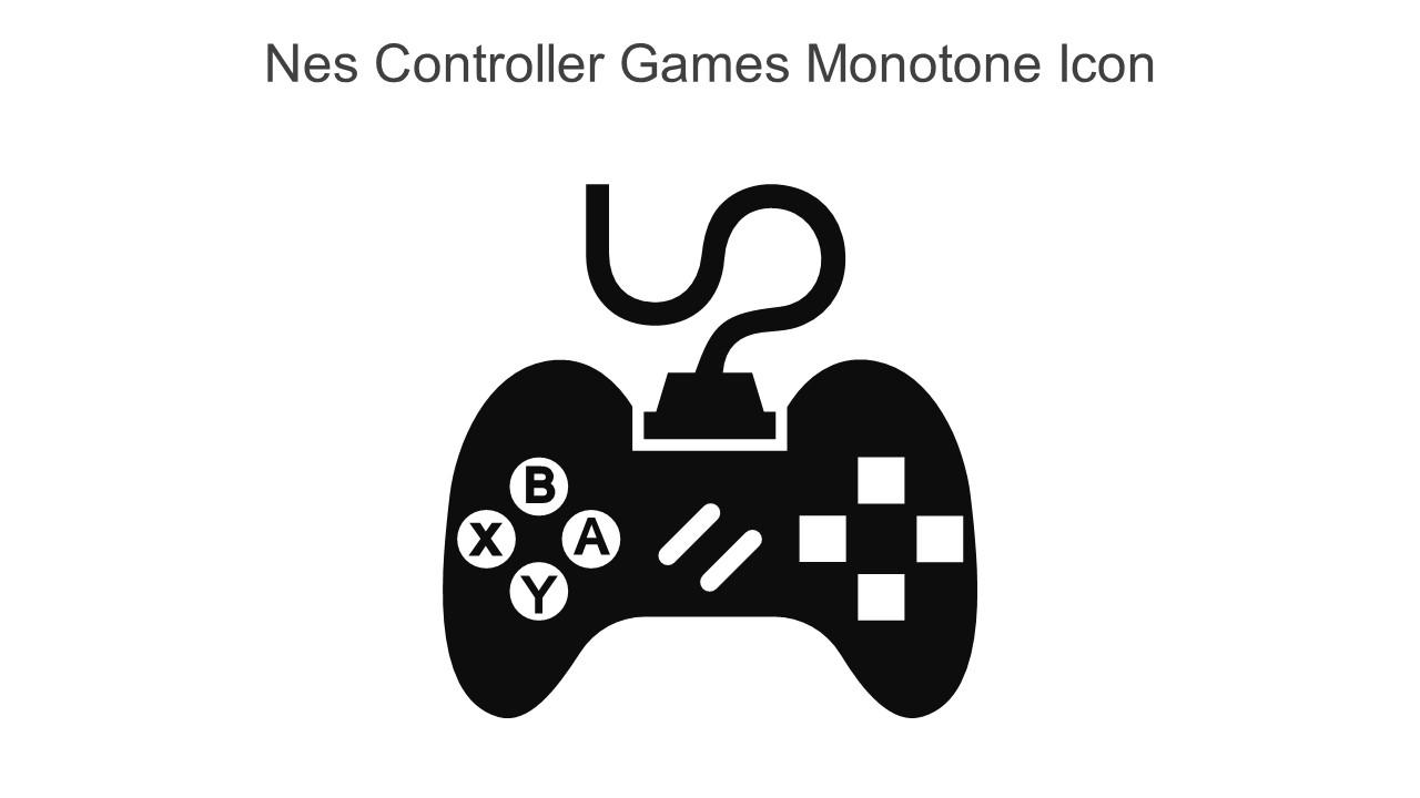 Nes Controller Games Monotone Icon In Powerpoint Pptx Png And Editable Eps Format