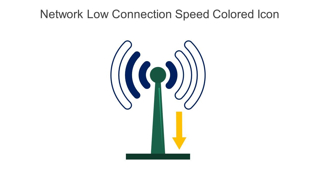 Network Low Connection Speed Colored Icon In Powerpoint Pptx Png And Editable Eps Format