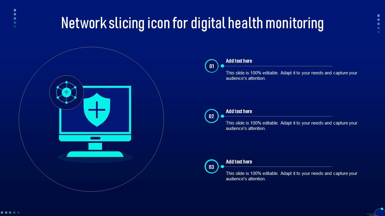 Network Slicing Icon For Digital Health Monitoring