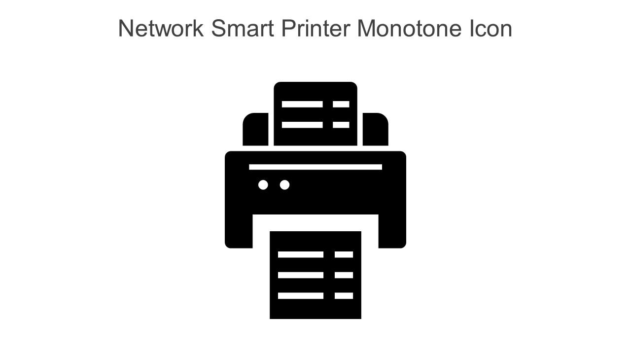 Network Smart Printer Monotone Icon In Powerpoint Pptx Png And Editable Eps Format