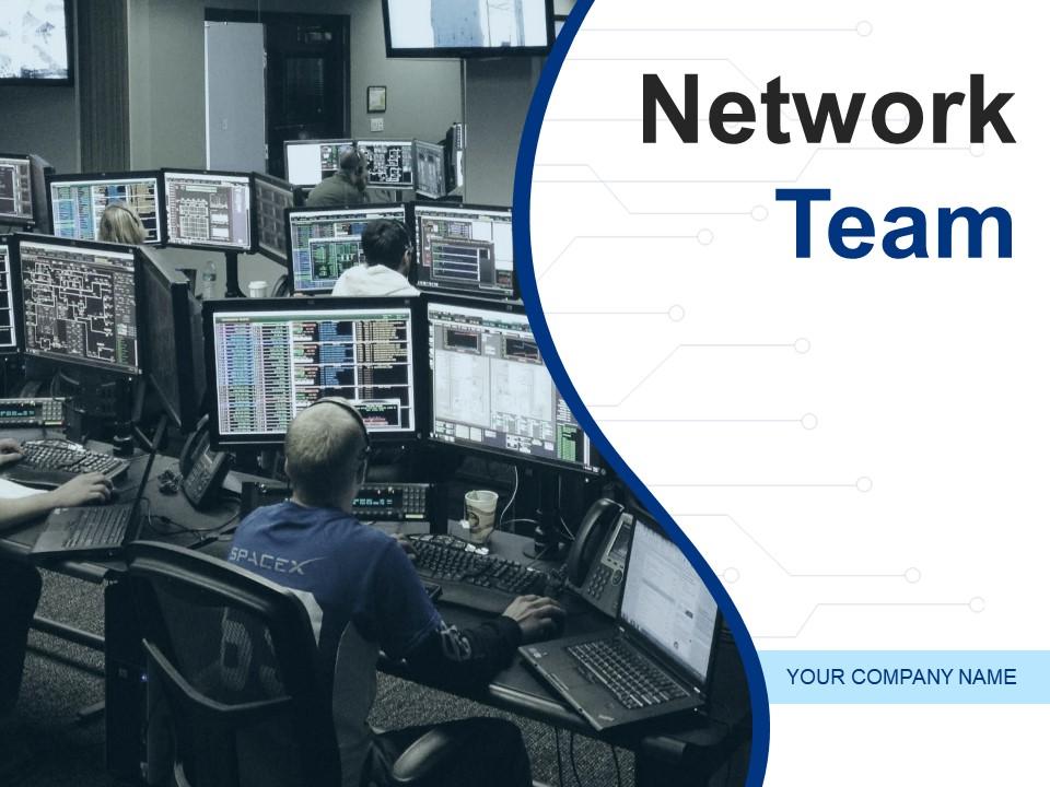 Network Team Circular Connection Hierarchy Icon Circle Puzzle Creativity Together Slide01