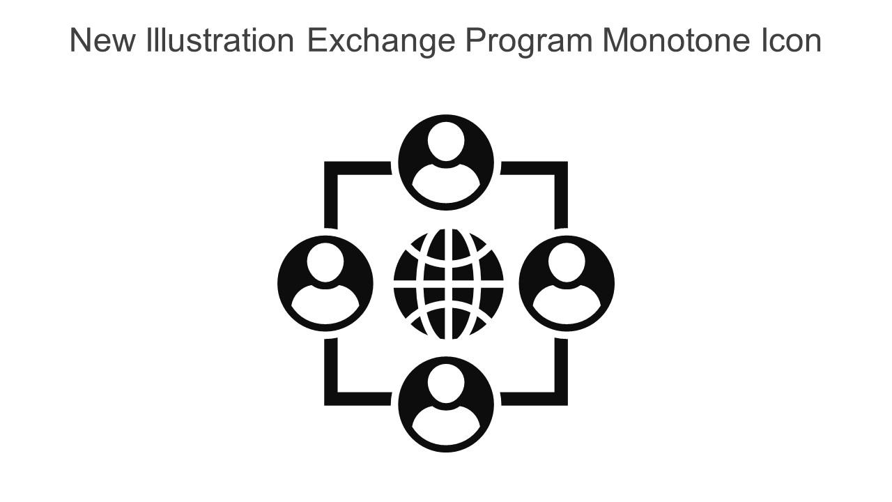 New Illustration Exchange Program Monotone Icon In Powerpoint Pptx Png And Editable Eps Format