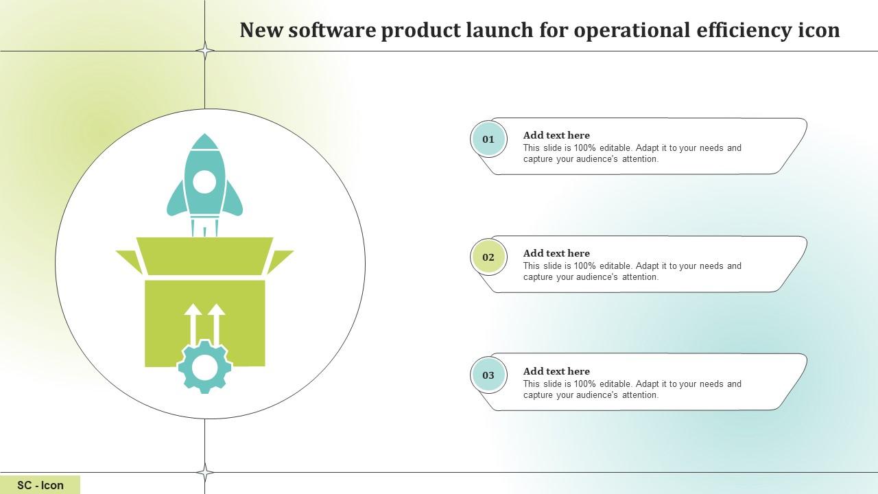 New Software Product Launch For Operational Efficiency Icon