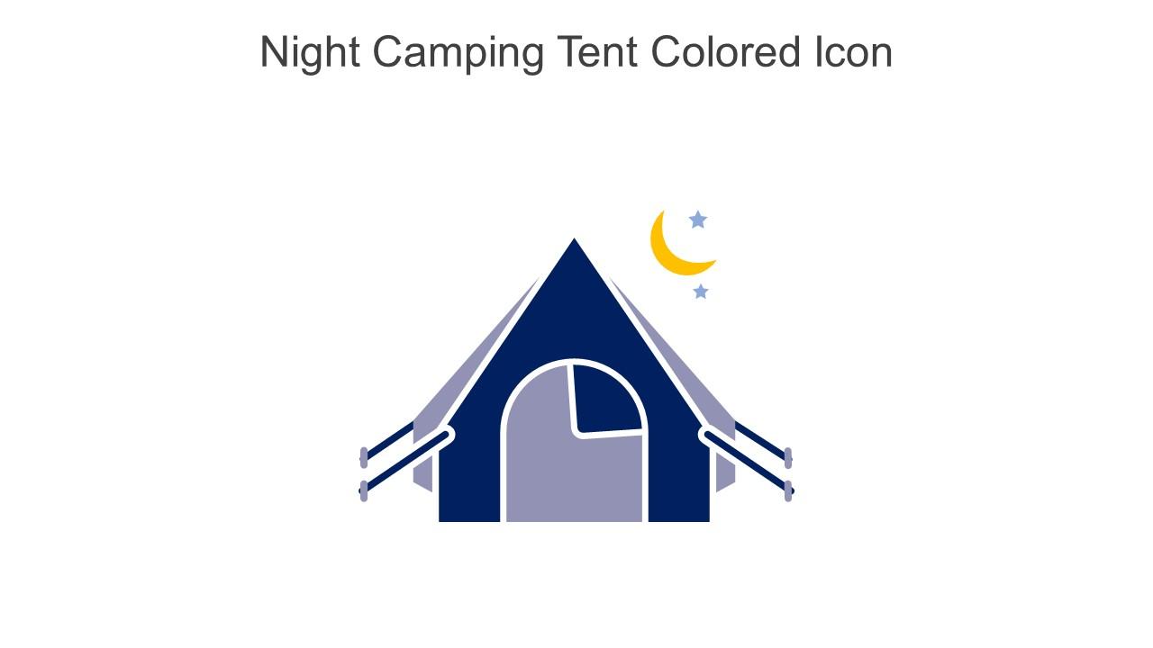 Night Camping Tent Colored Icon In Powerpoint Pptx Png And Editable Eps Format