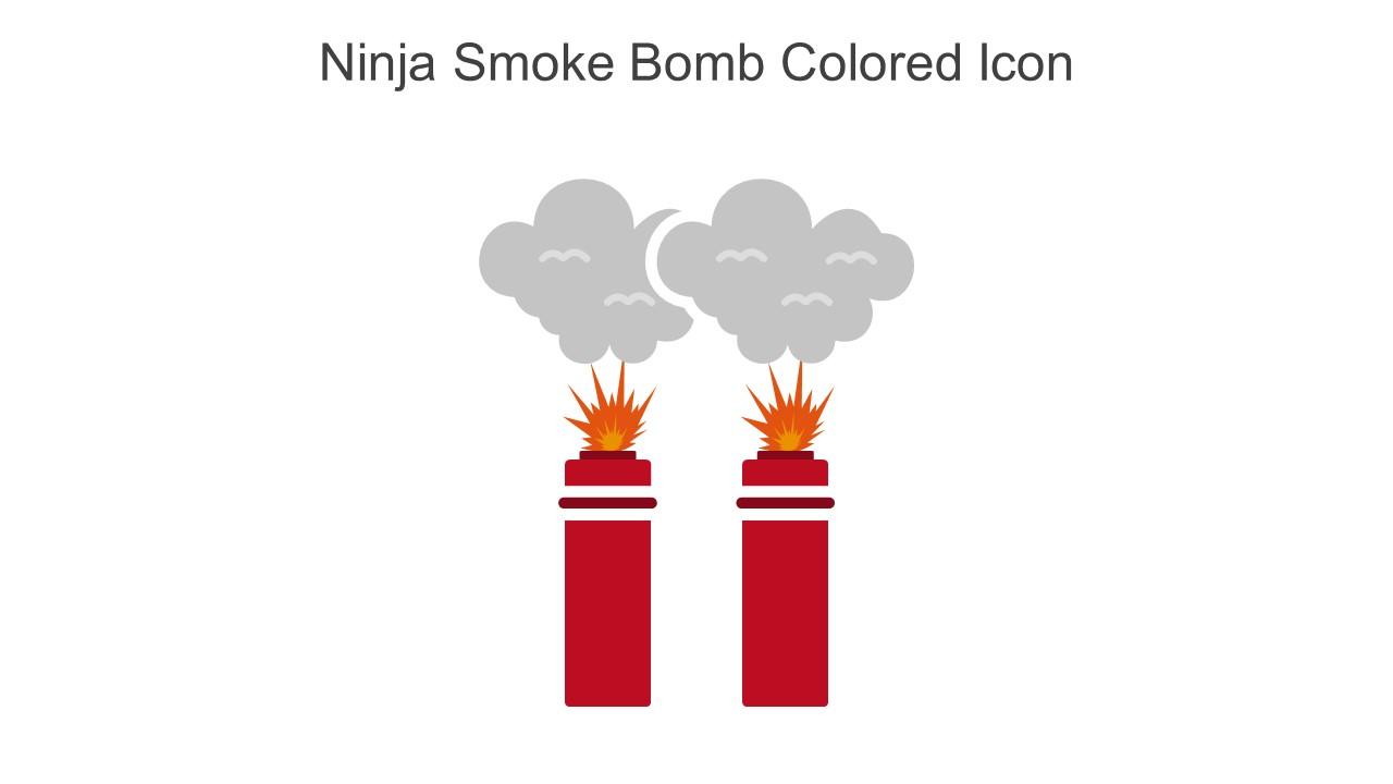 Ninja Smoke Bomb Colored Icon In Powerpoint Pptx Png And Editable Eps Format