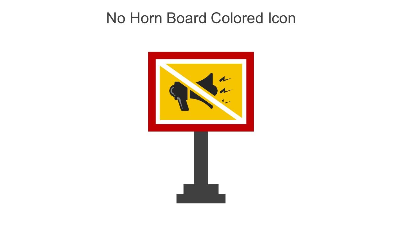 No Horn Board Colored Icon In Powerpoint Pptx Png And Editable Eps Format