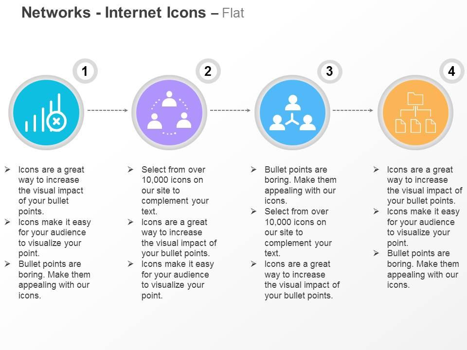 No signal network hierarchy folder and files ppt icons graphics Slide01