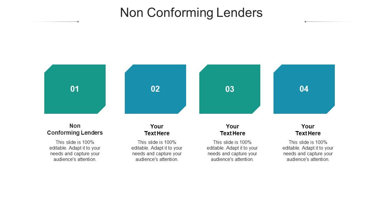 Non conforming lenders ppt powerpoint presentation icon example file cpb Slide01