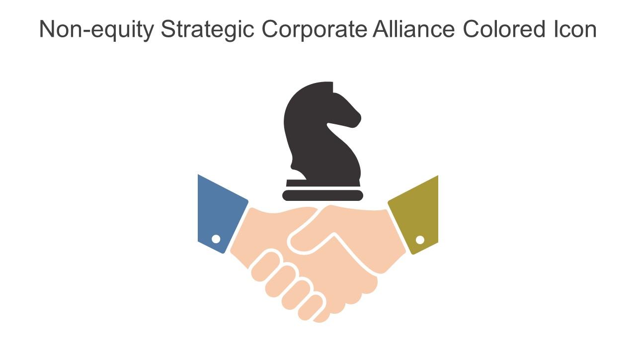 Non Equity Strategic Corporate Alliance Colored Icon In Powerpoint Pptx Png And Editable Eps Format Slide01