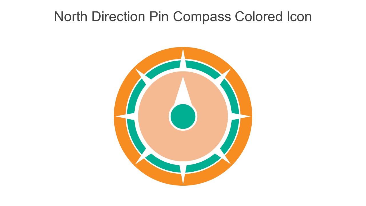 North Direction Pin Compass Colored Icon In Powerpoint Pptx Png And Editable Eps Format