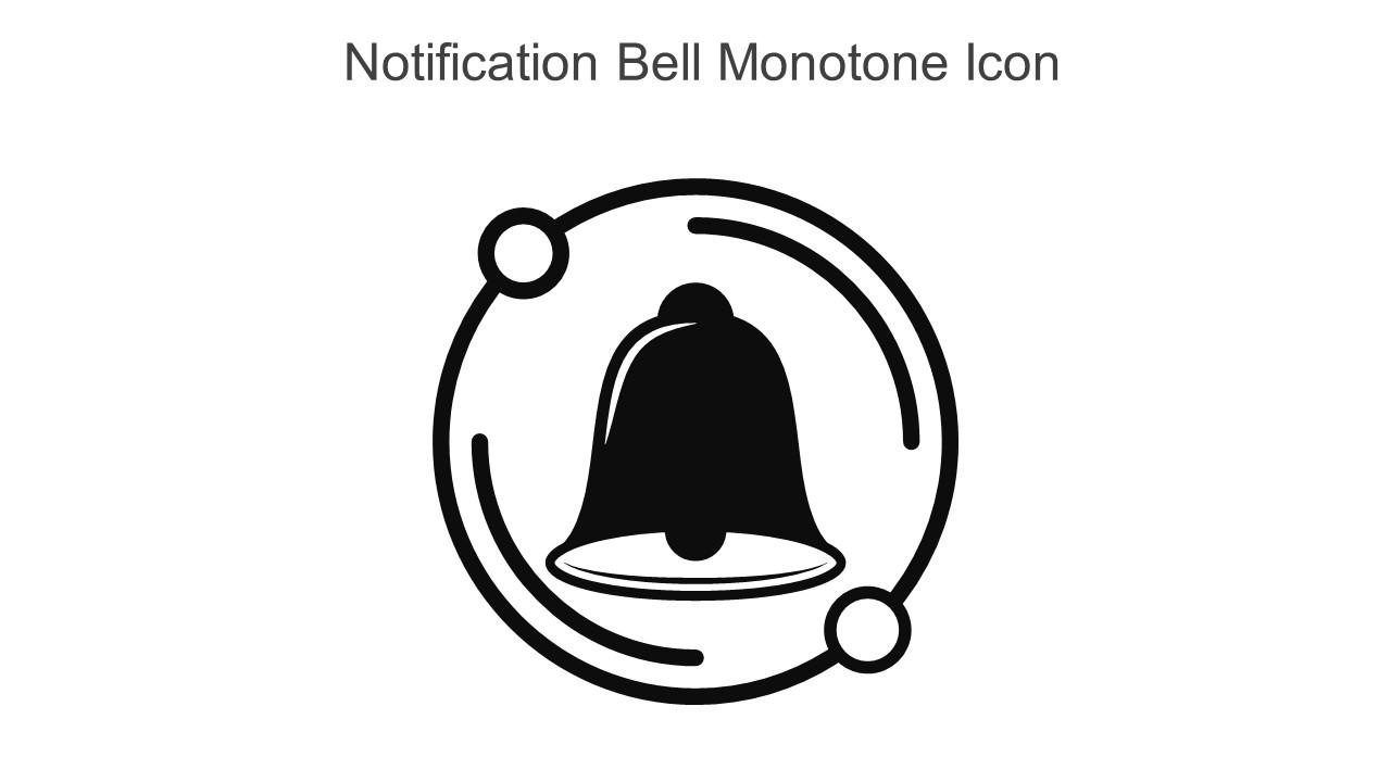 Notification Bell Monotone Icon In Powerpoint Pptx Png And Editable Eps Format