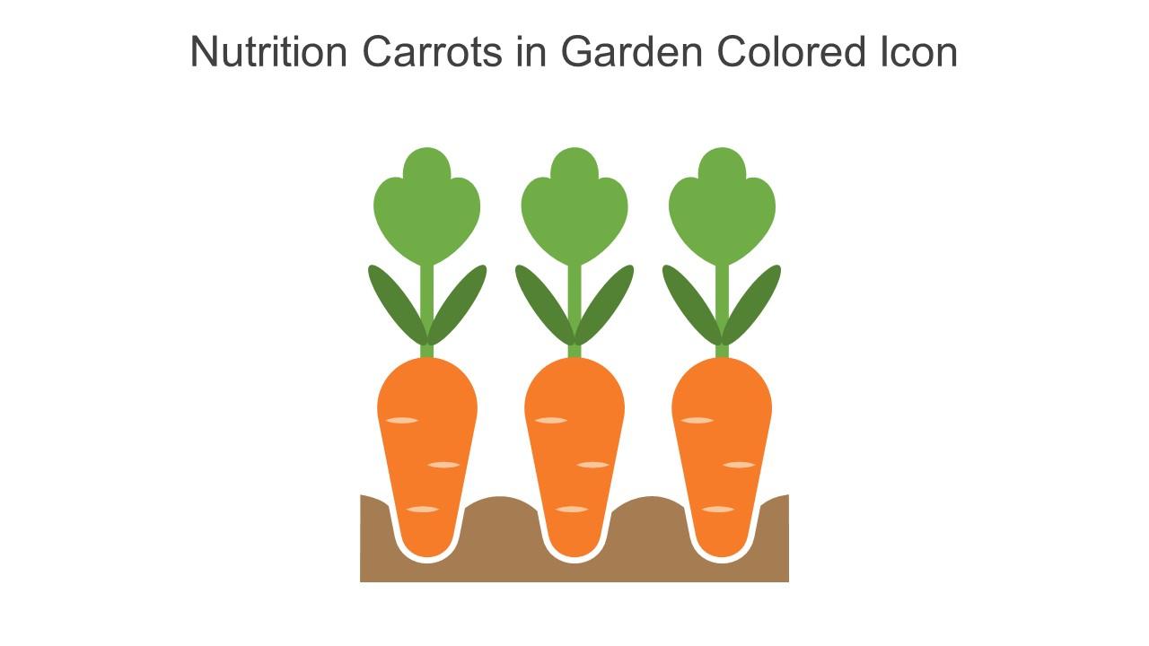Nutrition Carrots In Garden Colored Icon In Powerpoint Pptx Png And Editable Eps Format