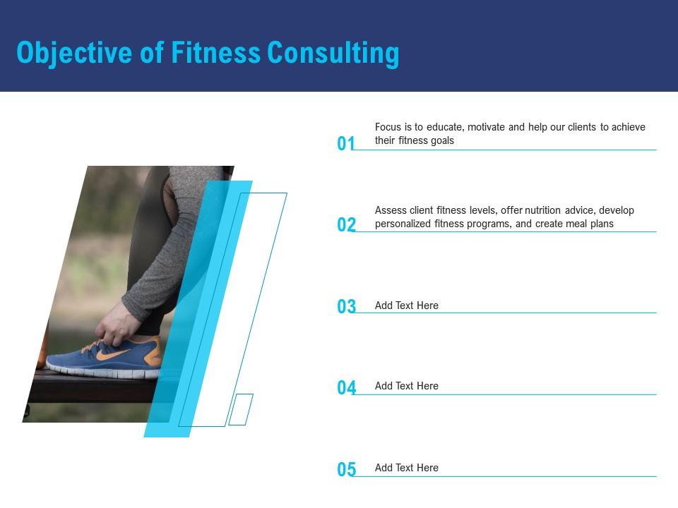 Objective of fitness consulting develop personalized ppt powerpoint icon Slide01
