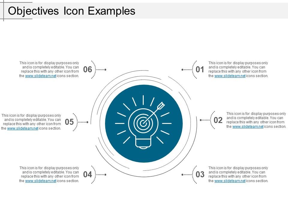Objectives icon examples ppt inspiration Slide01