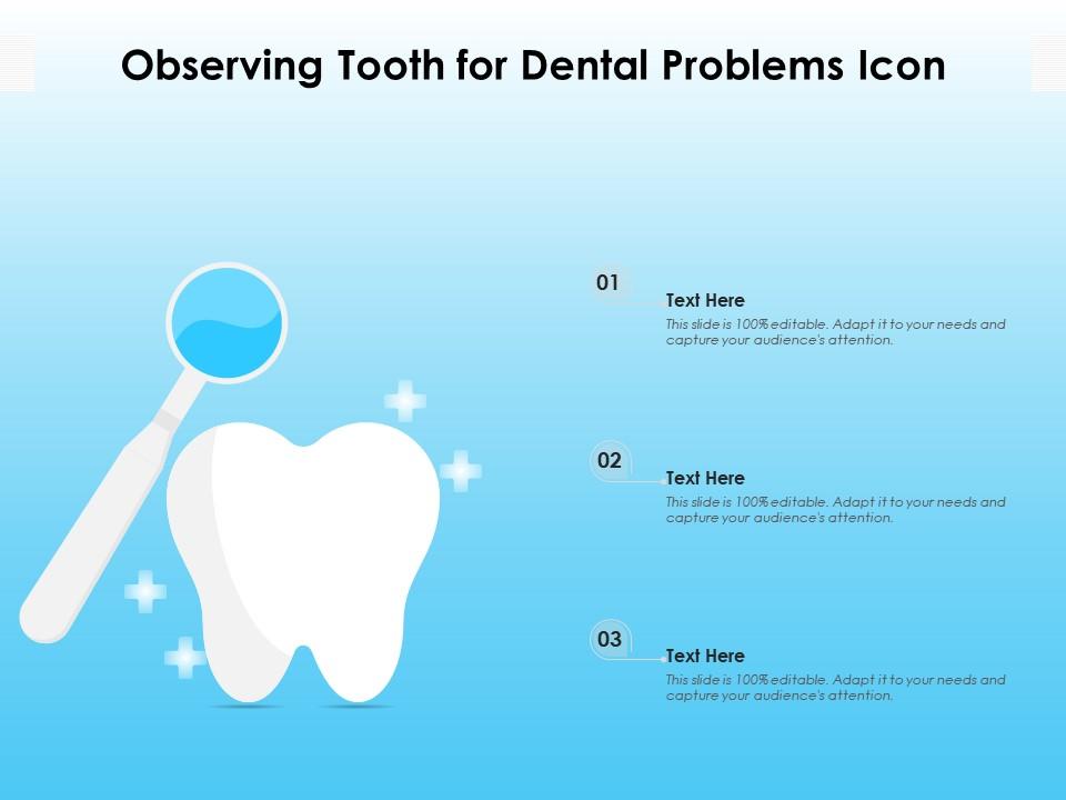 Observing tooth for dental problems icon Slide01