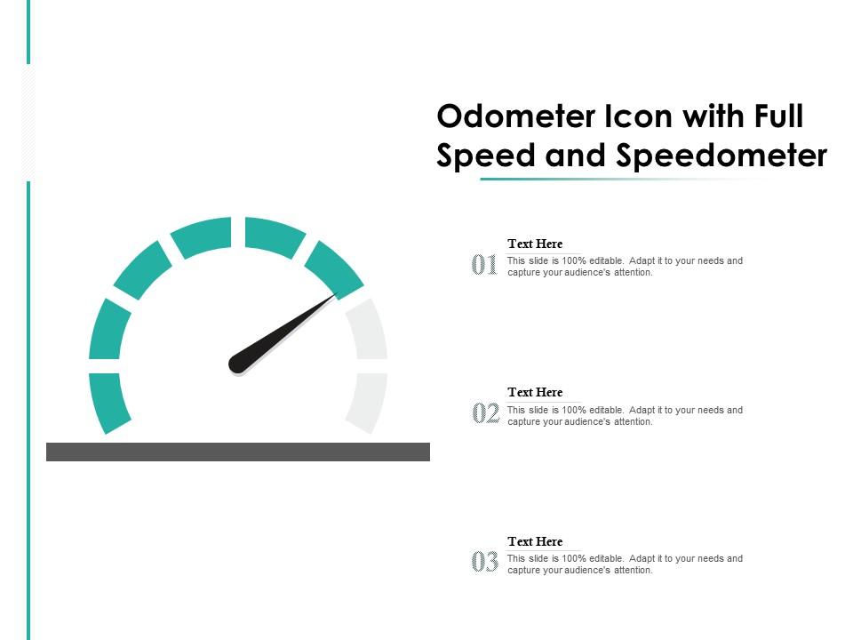 Odometer icon with full speed and speedometer Slide01
