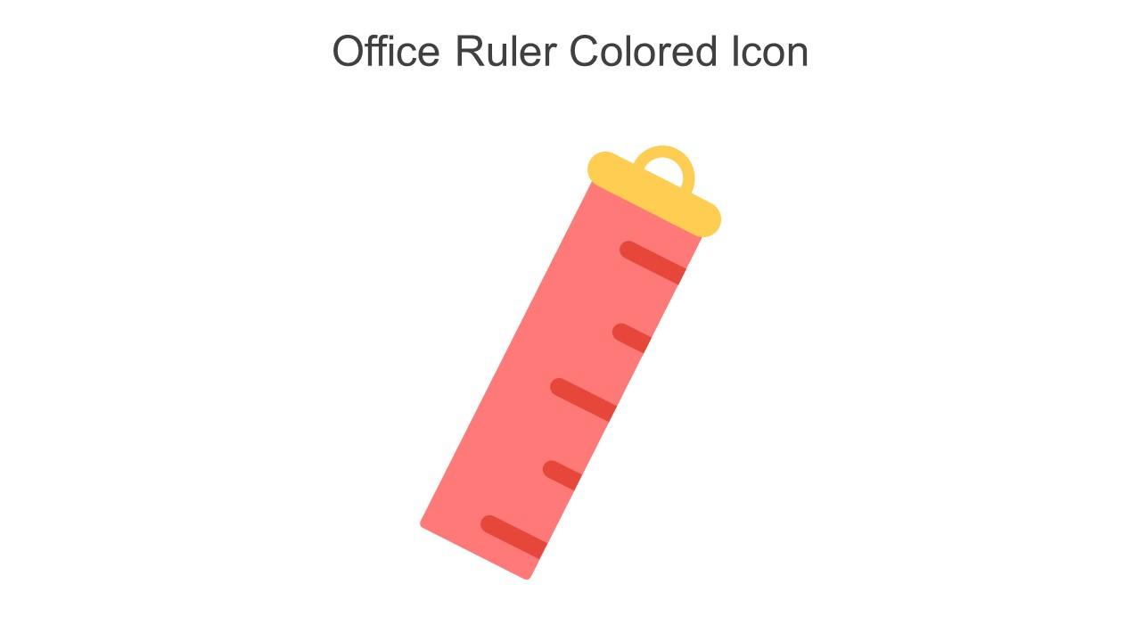 Office Ruler Colored Icon in powerpoint pptx png and editable eps format Slide01
