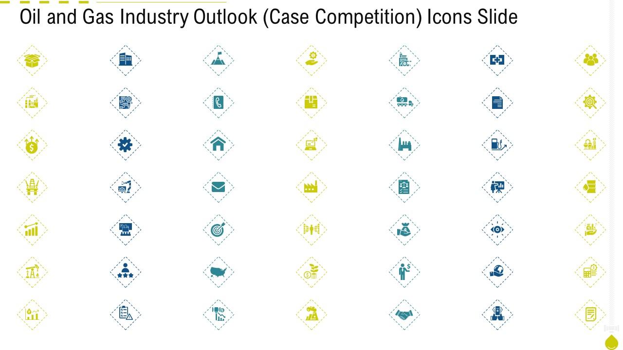 Oil and gas industry outlook case competition icons slide ppt information Slide01