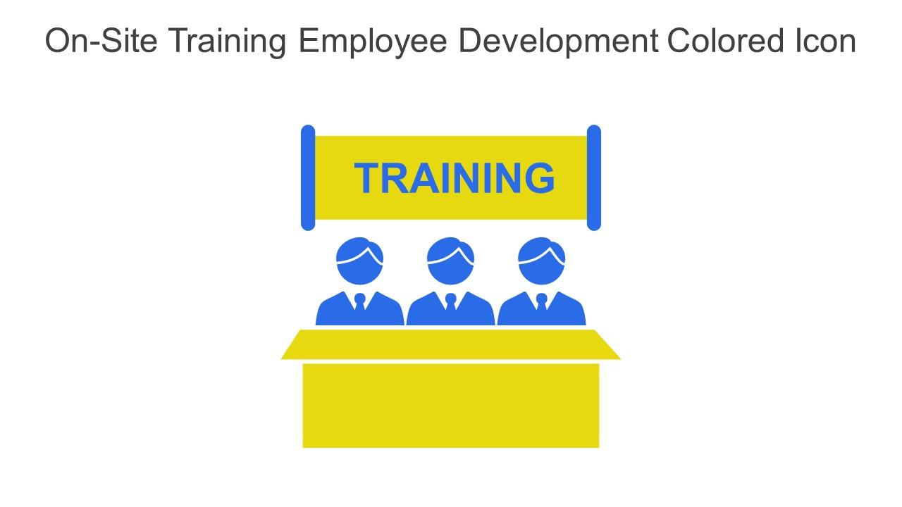 On Site Training Employee Development Colored Icon In Powerpoint Pptx Png And Editable Eps Format
