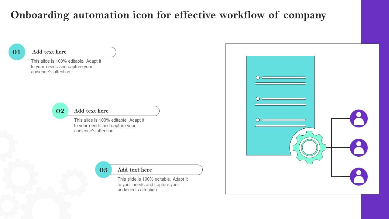 Onboarding Automation Icon For Effective Workflow Of Company