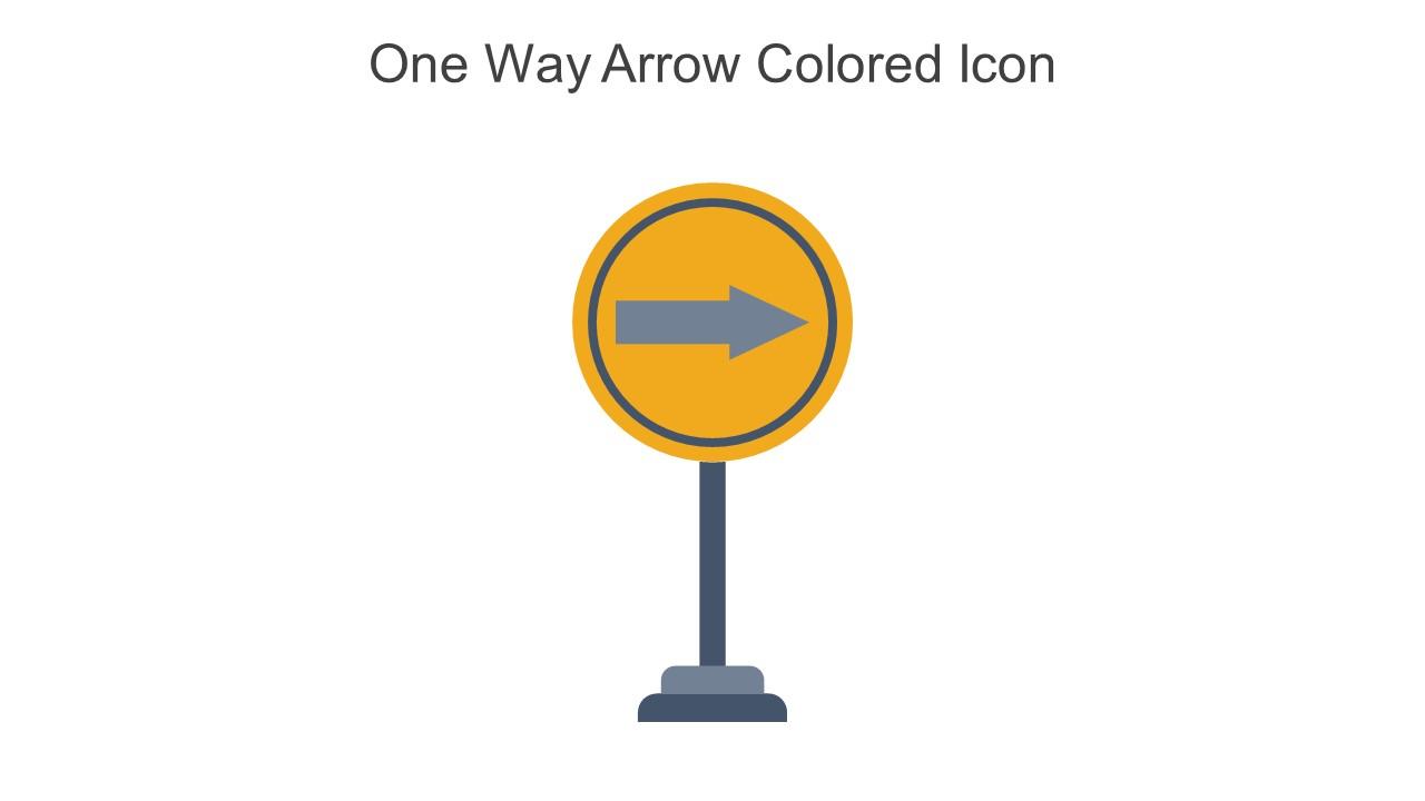 One Way Arrow Colored Icon In Powerpoint Pptx Png And Editable Eps Format