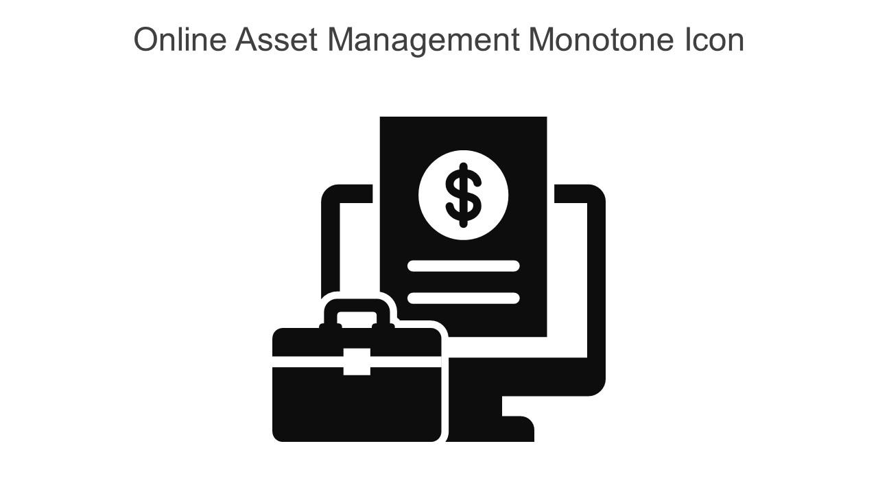 Online Asset Management Monotone Icon In Powerpoint Pptx Png And Editable Eps Format Slide01