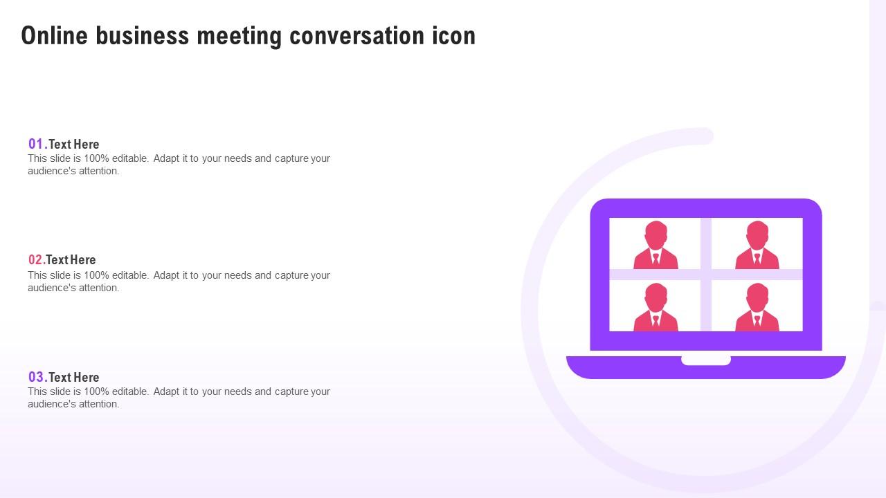 Online Business Meeting Conversation Icon Slide01