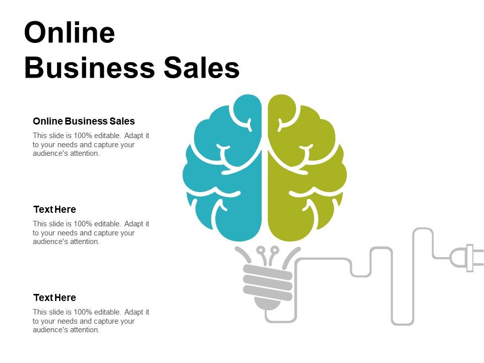 Online business sales ppt powerpoint presentation icon templates cpb Slide01