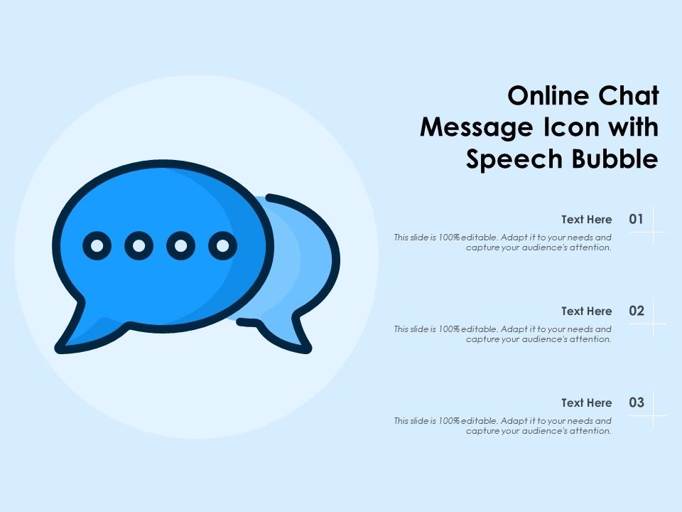 Online chat message icon with speech bubble Slide01