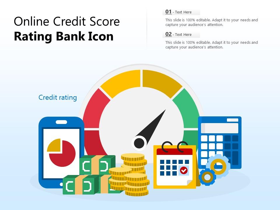 Online credit score rating bank icon Slide01