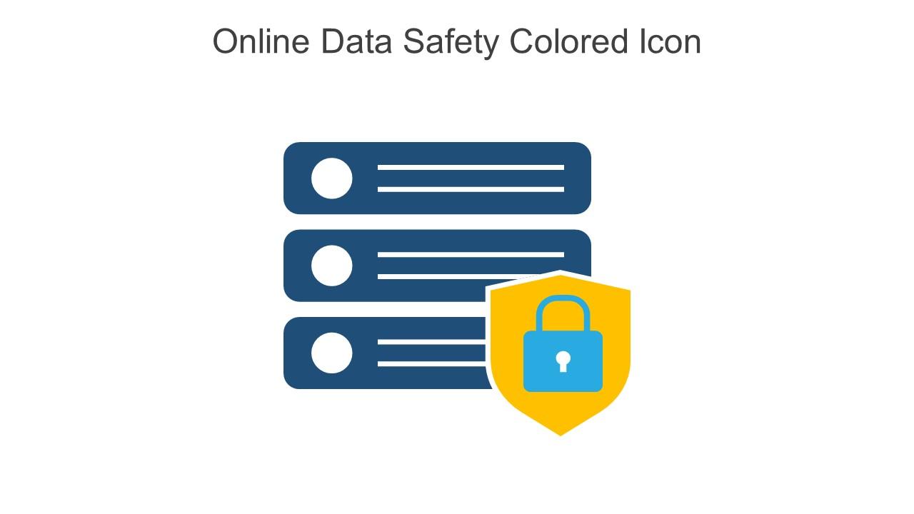 Online Data Safety Colored Icon In Powerpoint Pptx Png And Editable Eps Format Slide01