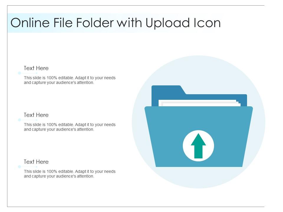 Online file folder with upload icon Slide01