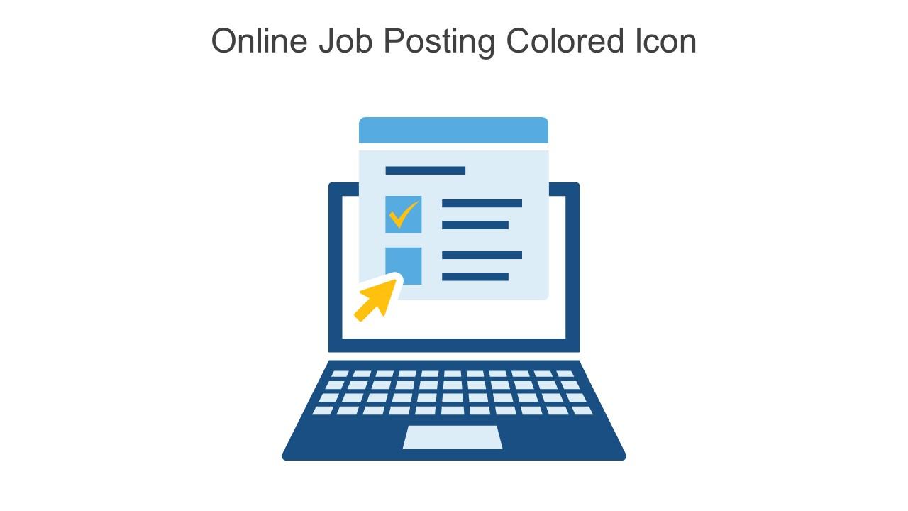 Online Job Posting Colored Icon In Powerpoint Pptx Png And Editable Eps Format Slide01
