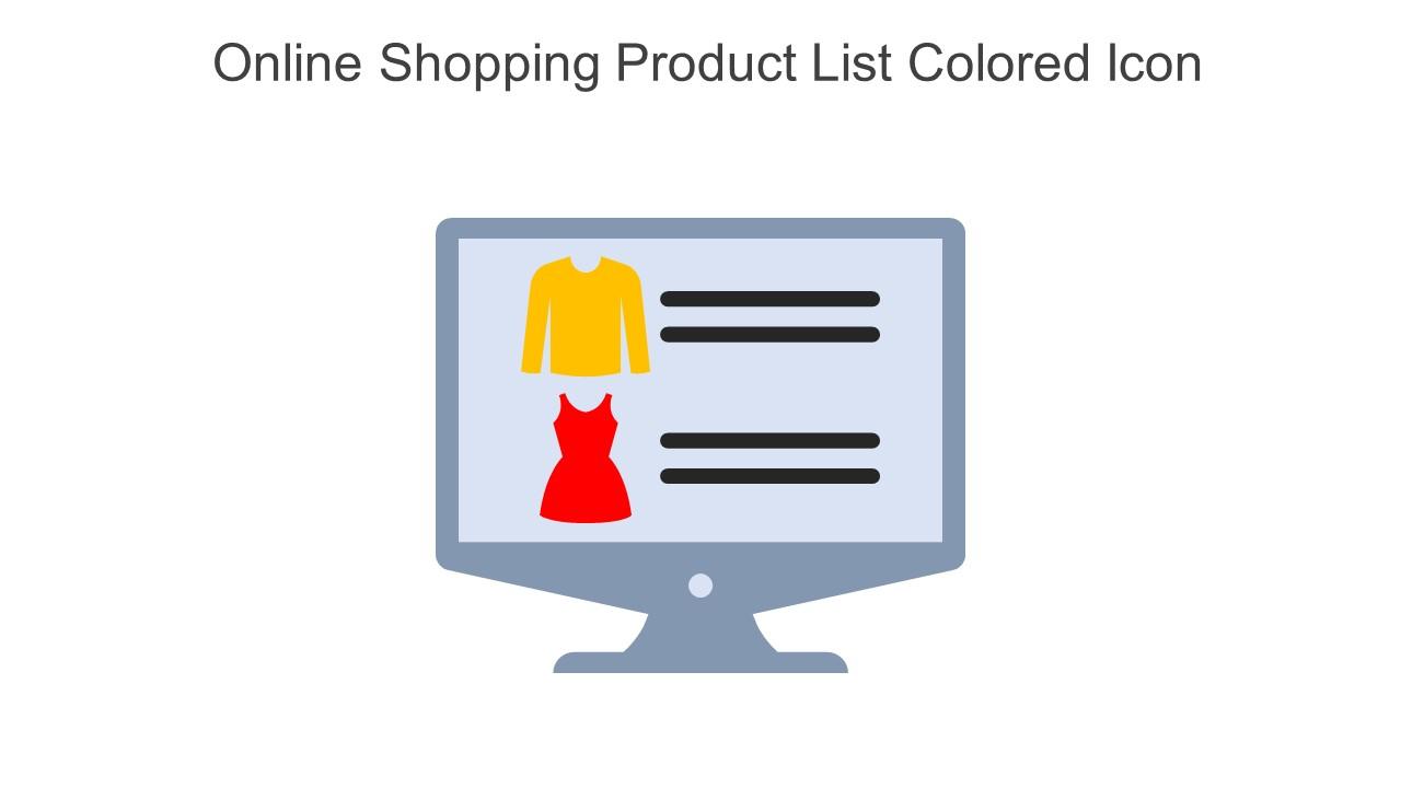 Online Shopping Product List Colored Icon In Powerpoint Pptx Png And Editable Eps Format