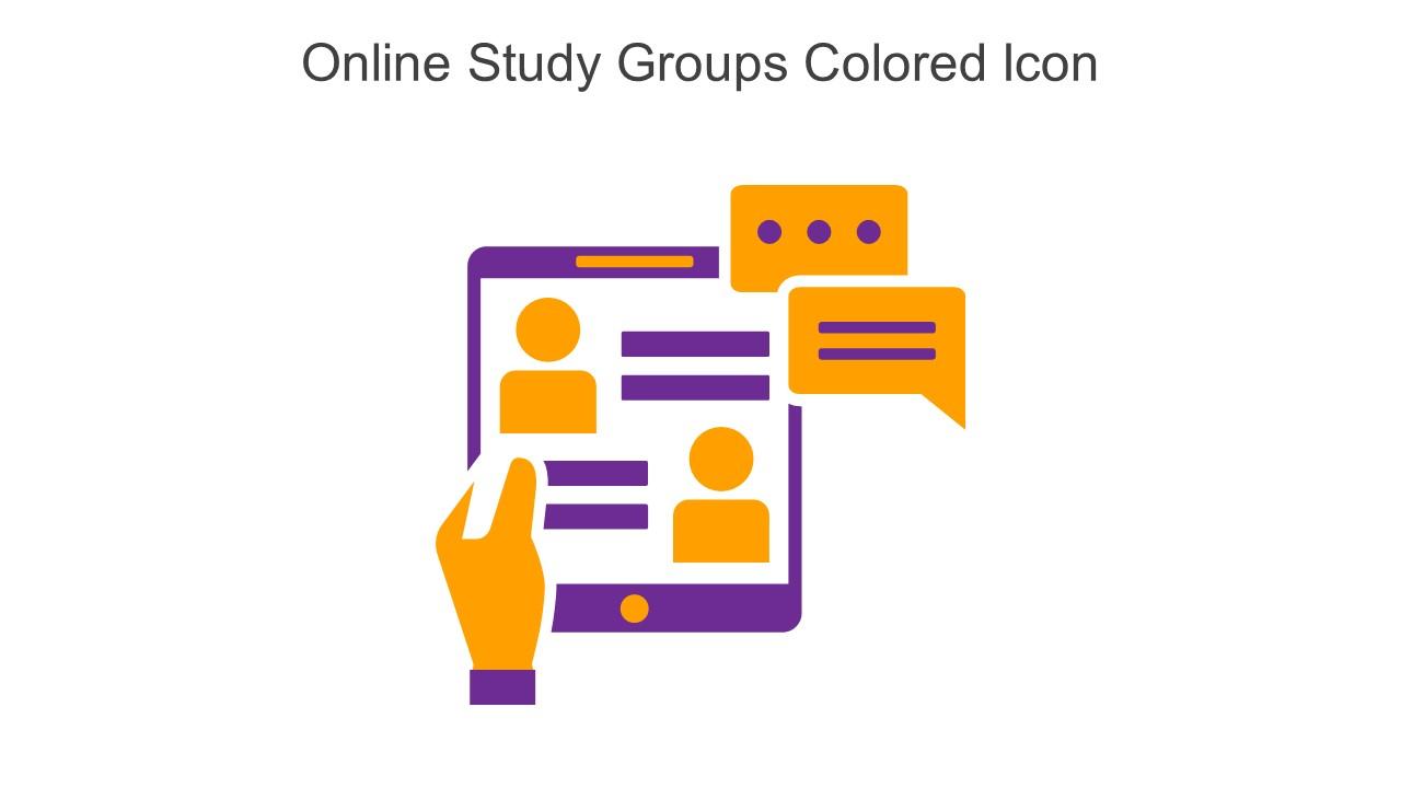 Online Study Groups Colored Icon In Powerpoint Pptx Png And Editable Eps Format