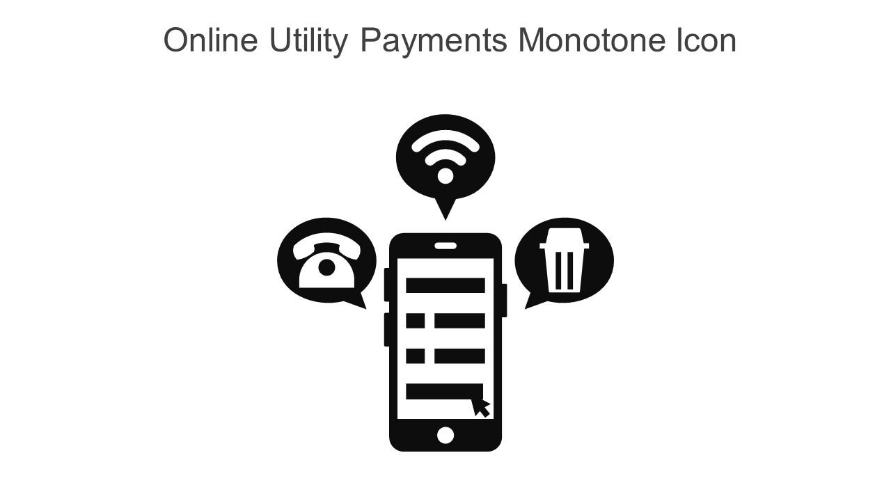 Online Utility Payments Monotone Icon In Powerpoint Pptx Png And Editable Eps Format Slide01