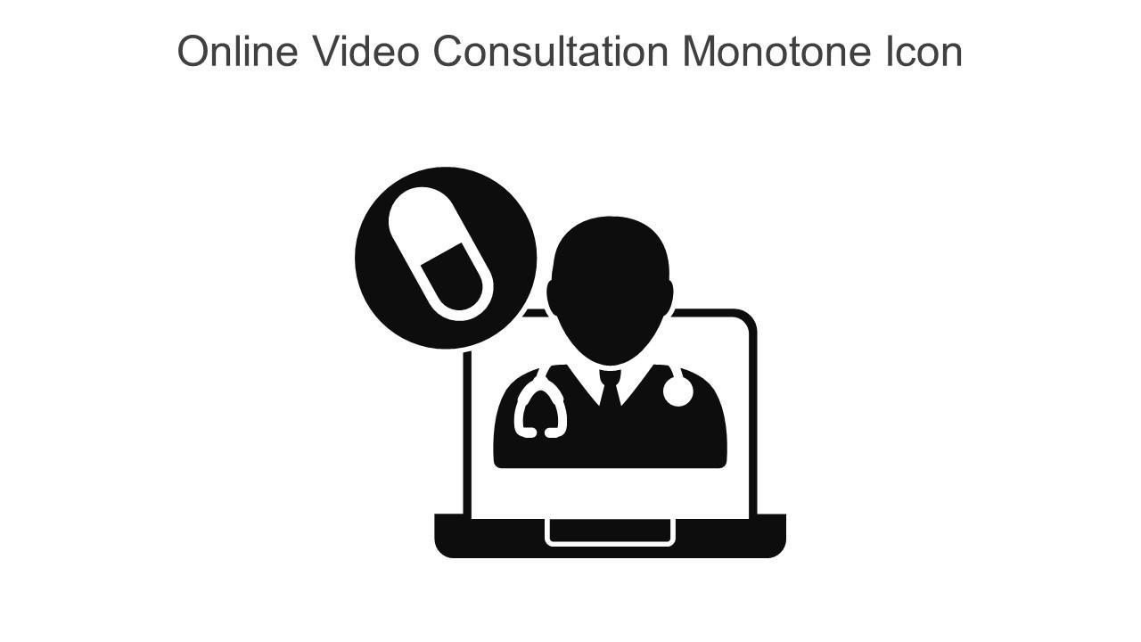 Online Video Consultation Monotone Icon In Powerpoint Pptx Png And Editable Eps Format
