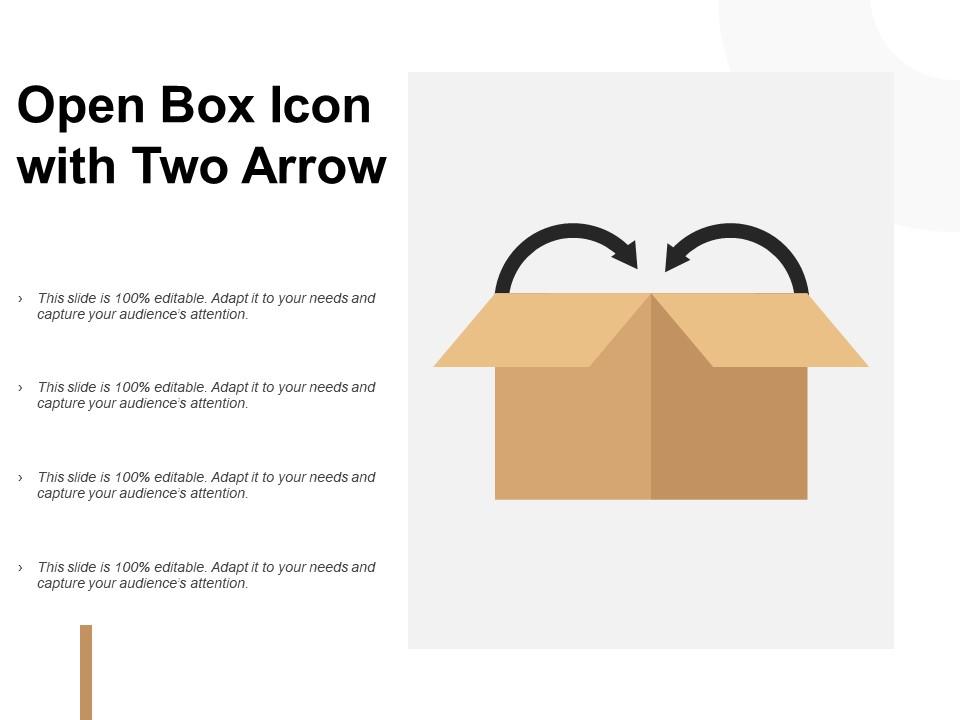 Open box icon with two arrow Slide01