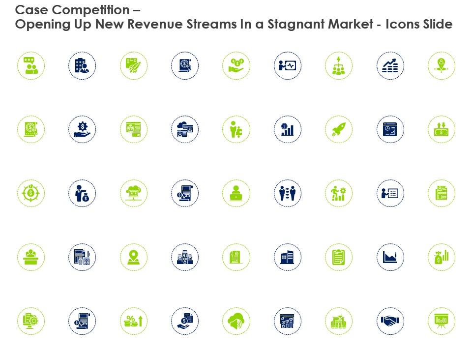 Opening up new revenue streams in a stagnant market icons slide Slide01